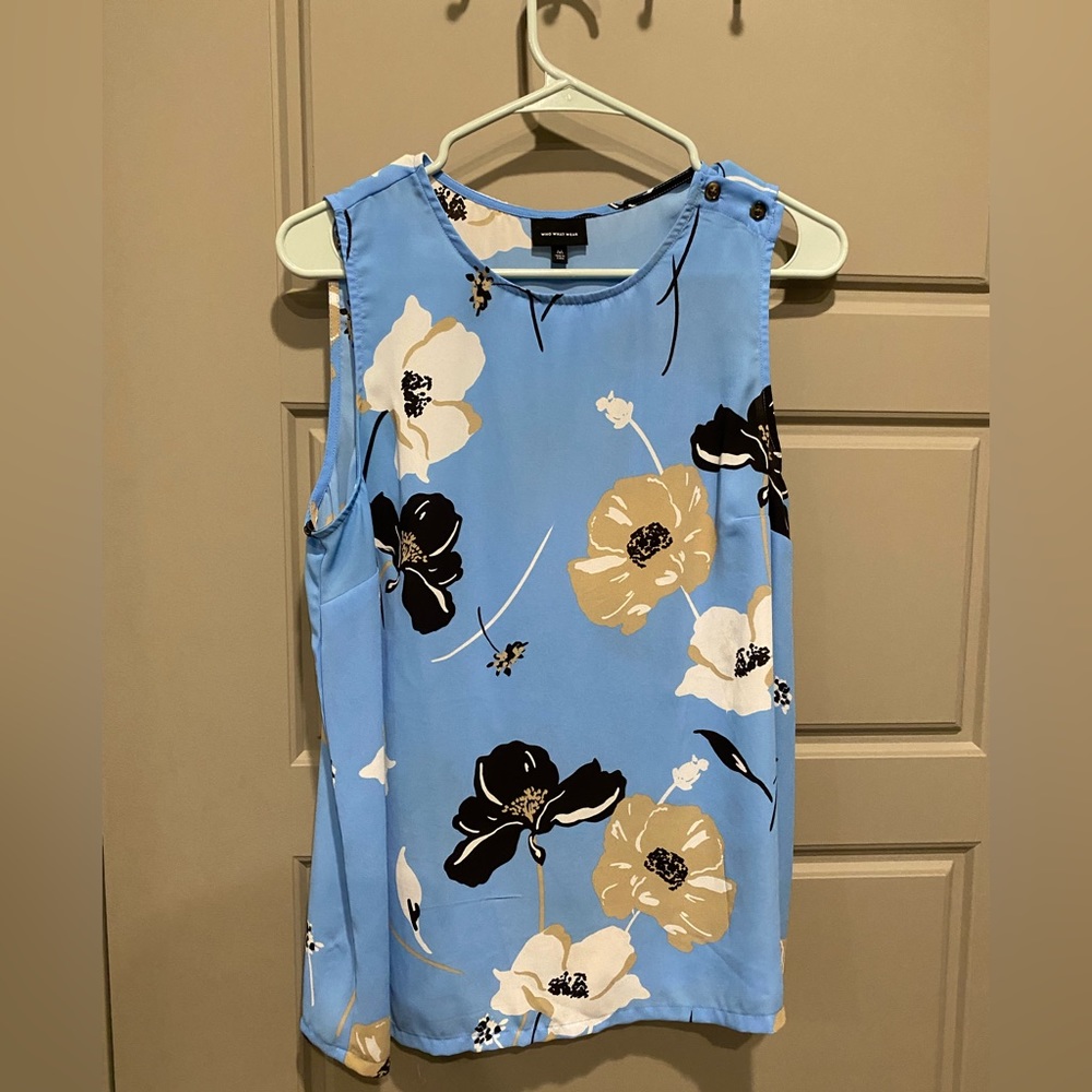 Light blue floral blouse